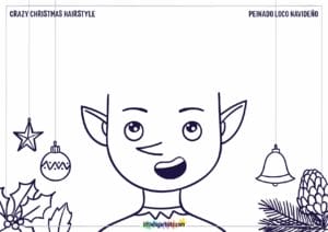 Christmas Hairstyle Creative Worksheet - LittleBigArtists