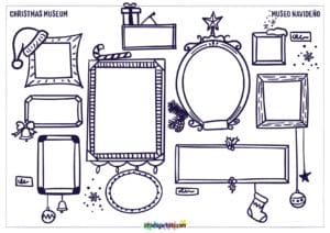 Christmas Museum Creative Worksheet - LittleBigArtists