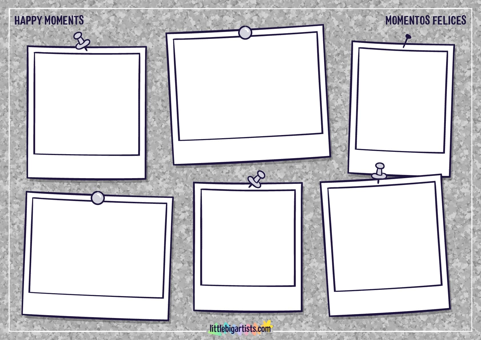 Happy Moments Printable Drawing Activity Little Big Artists