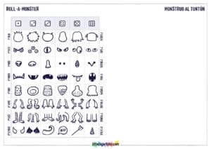 Roll A Monster Creativity Worksheet - LittleBigArtists