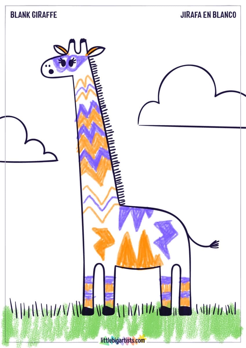 Blank Giraffe Creative Worksheet