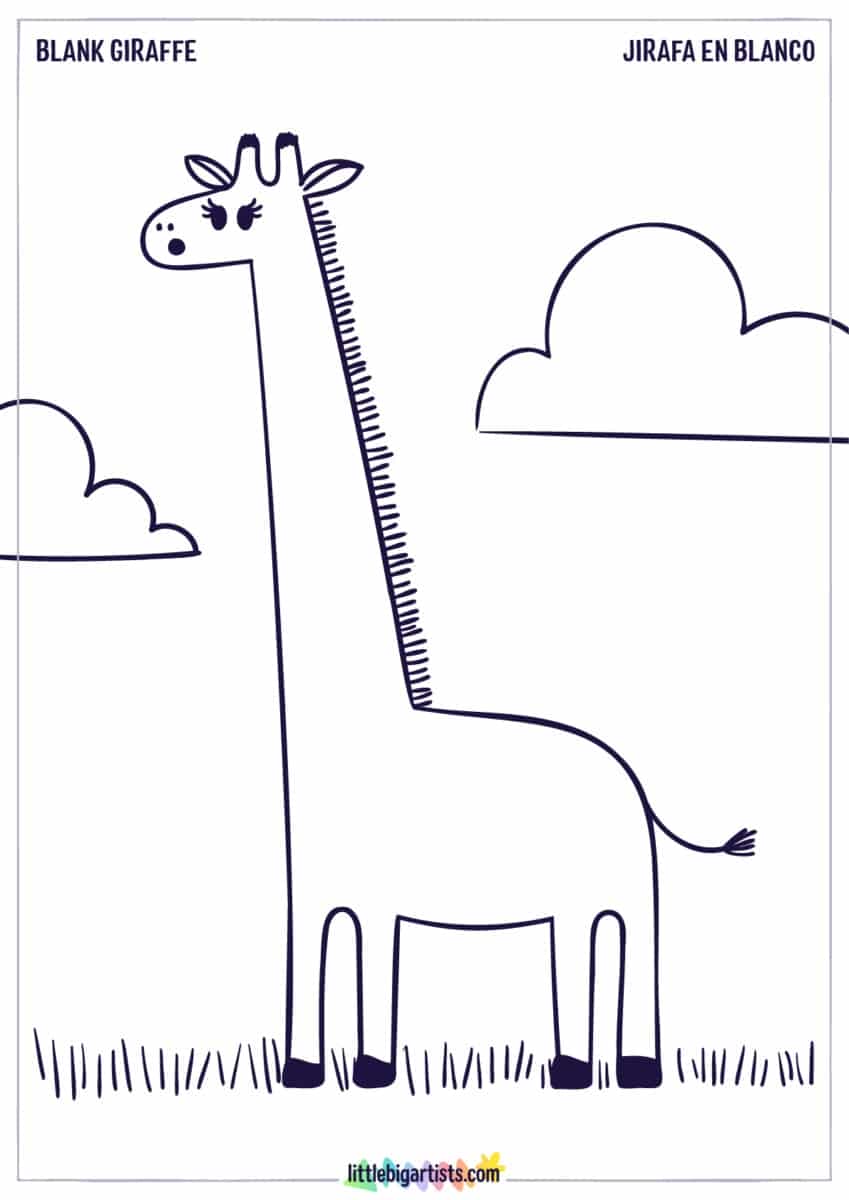 Blank Giraffe Creative Worksheet