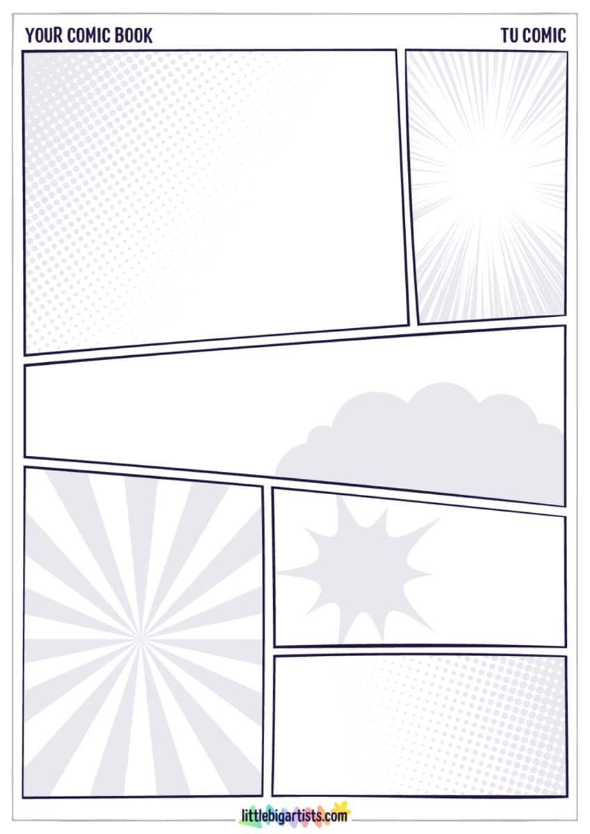 Comic Book Creative Worksheet - LittleBigArtists