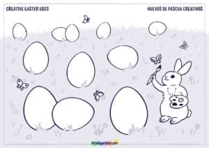 Creative Easter Eggs Creative Worksheet - LittleBigArtists